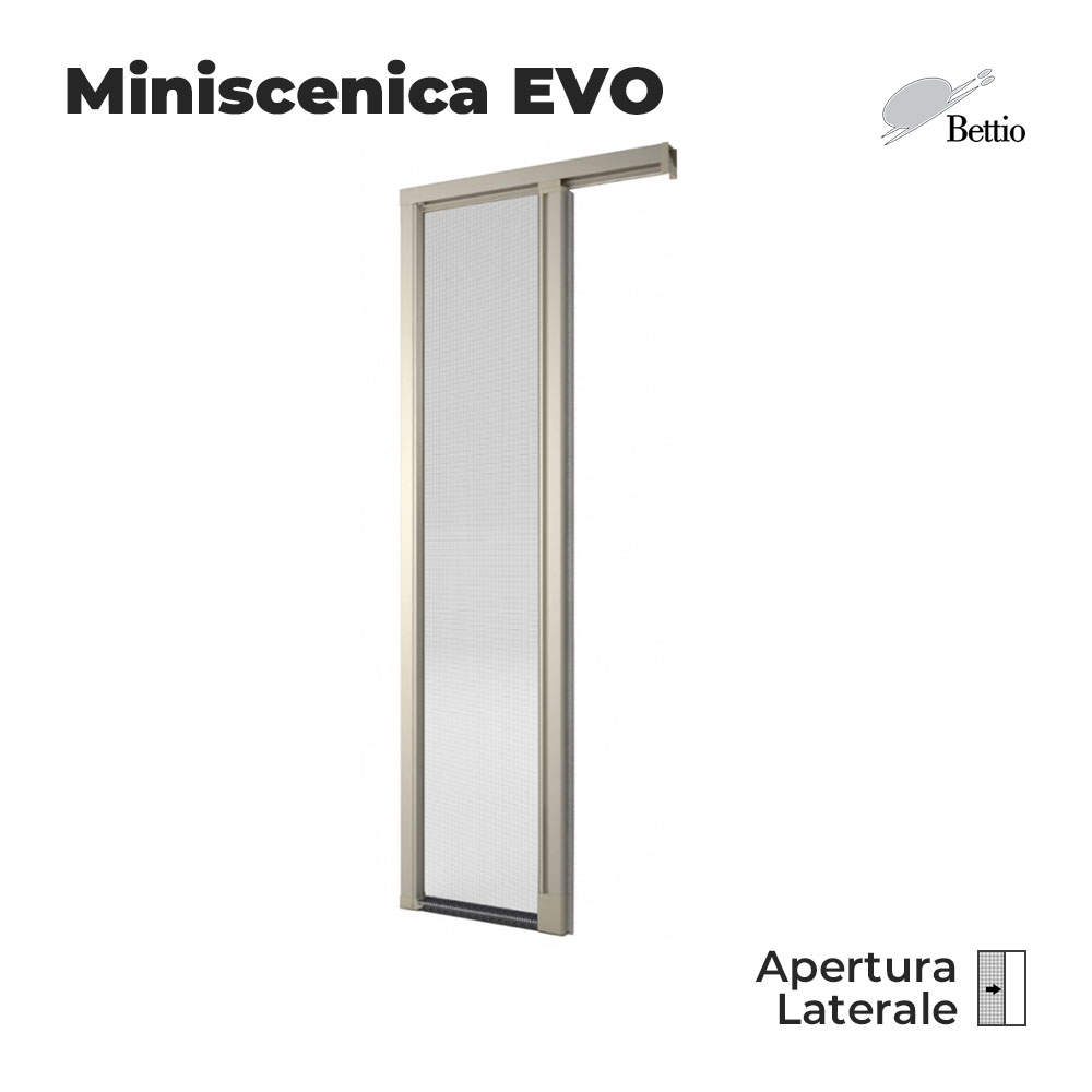 Zanzariera Bettio Miniscenica Evo 1 battente scorrimento laterale senza barriere