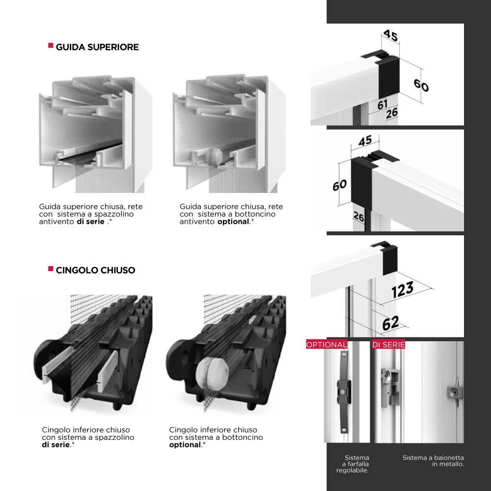 zanzariera levante c45 optional