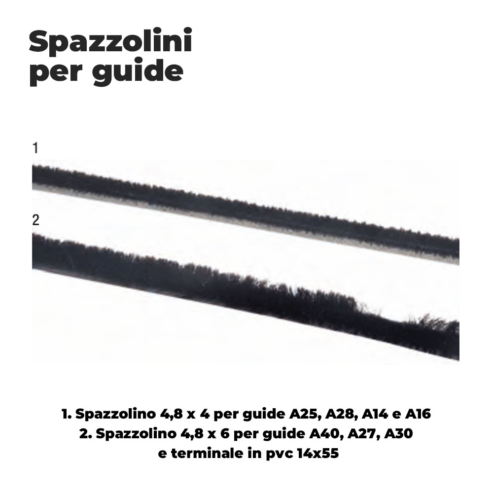 Spazzolini per Guide Pinto per Tapparelle