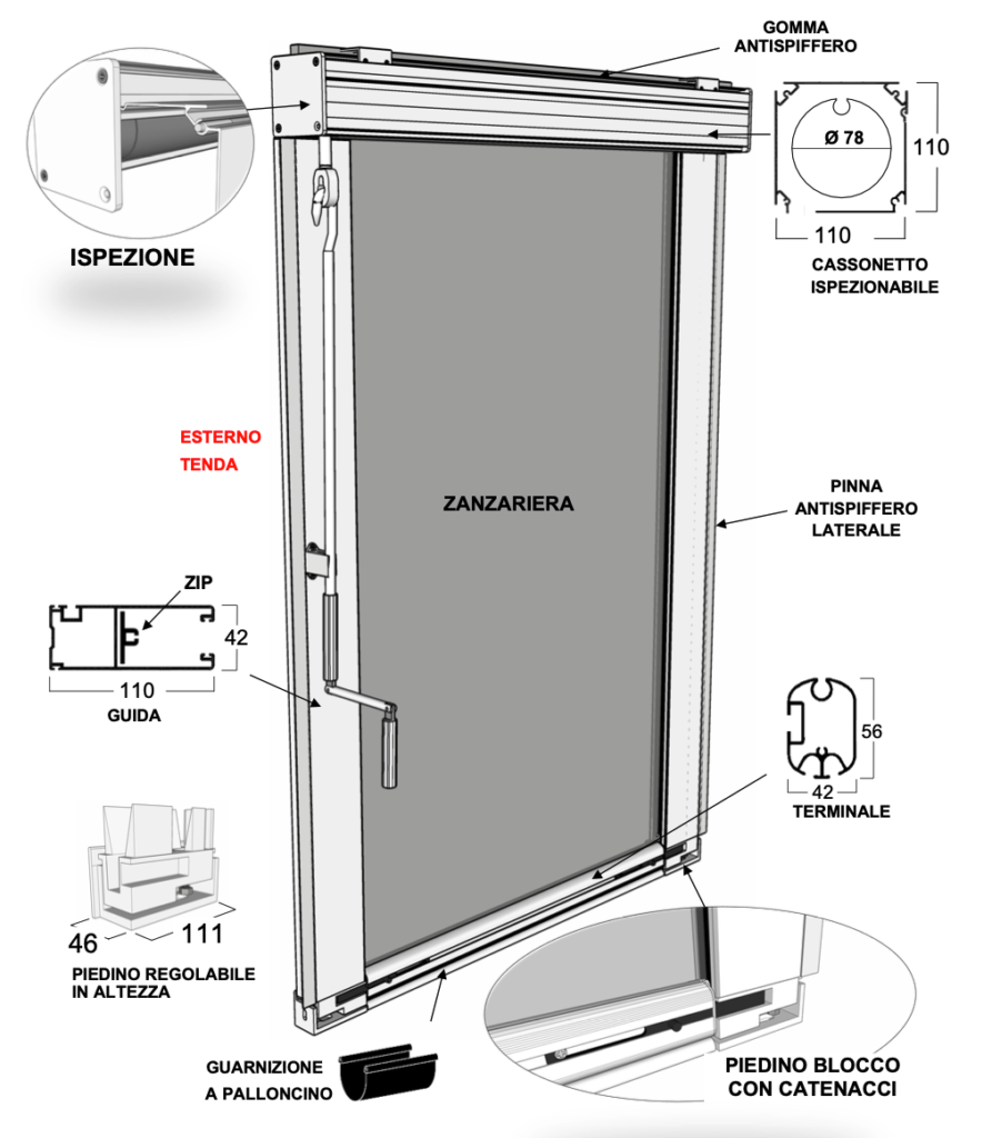 zanzar zip zanzariera grandi dimensioni