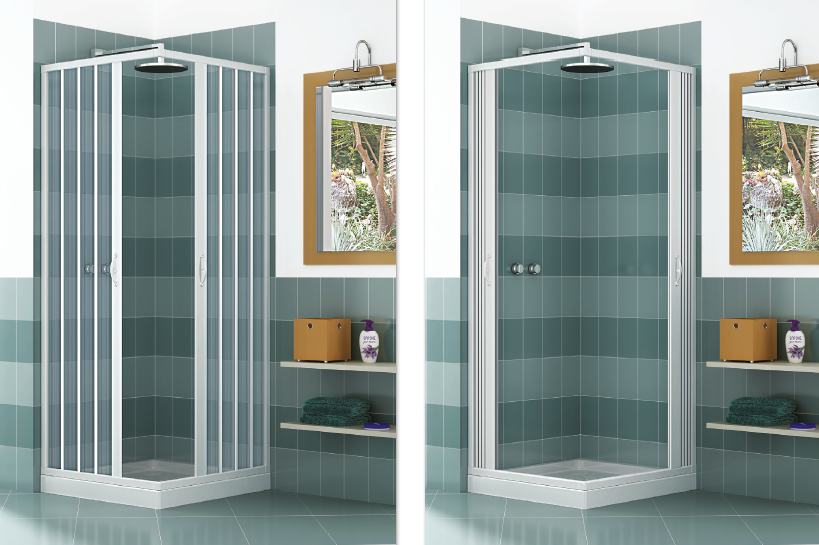 Box Doccia Pinto Luna Acquario Estendibile PVC Due Ante Apertura Angolare 1