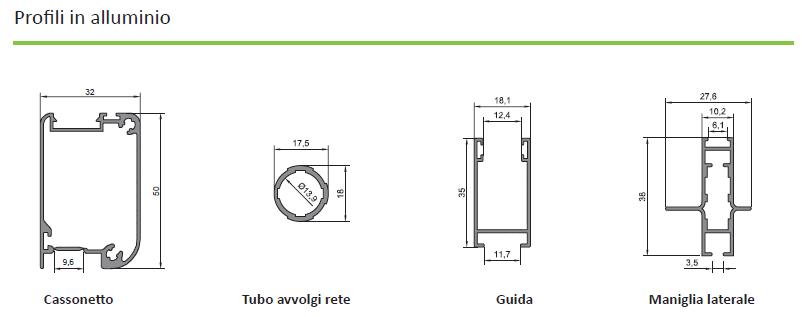 Zanzariera NP Minotto Bilaterale Kit 32 1 1