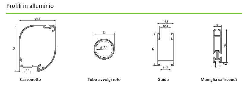 Zanzariera NP Giotto Saliscendi Kit 40 1 3
