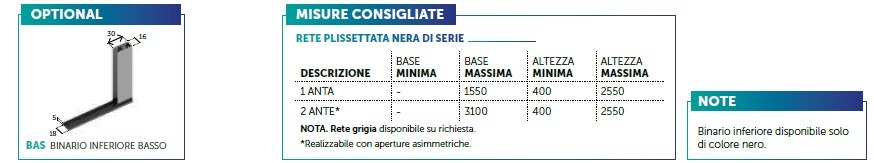 Zanzariera Primed Minismart Plissettata Verticale 1 2