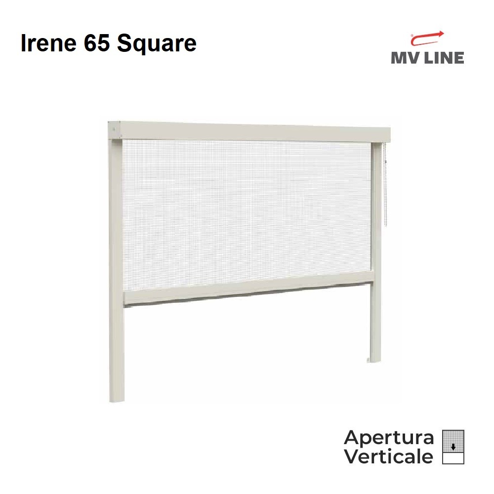 Zanzariera Antivento MV Line Irene 65 Square Scorrimento Verticale Rete Avvolgibile