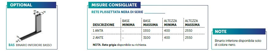 Zanzariera Primed Mini Amby Plissettata Laterale 1 3