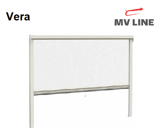 Zanzariera Verticale Vera MV Line Rete Avvolgibile Molla Bottoncino