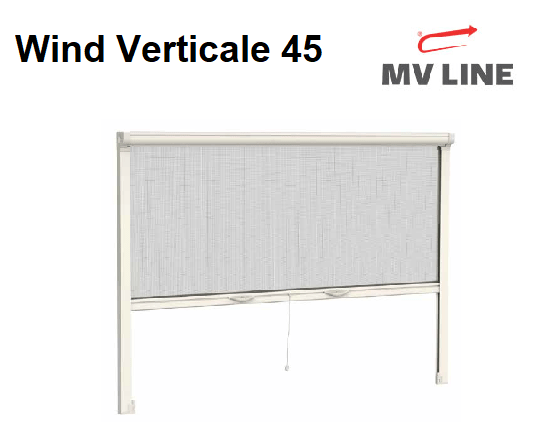 Zanzariera MV Line Wind Verticale 45 Rete Avvolgibile