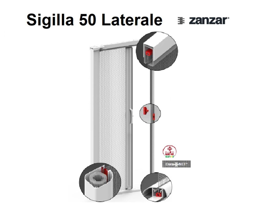 Zanzariera Sigilla 50 Laterale Zanzar Anticimice