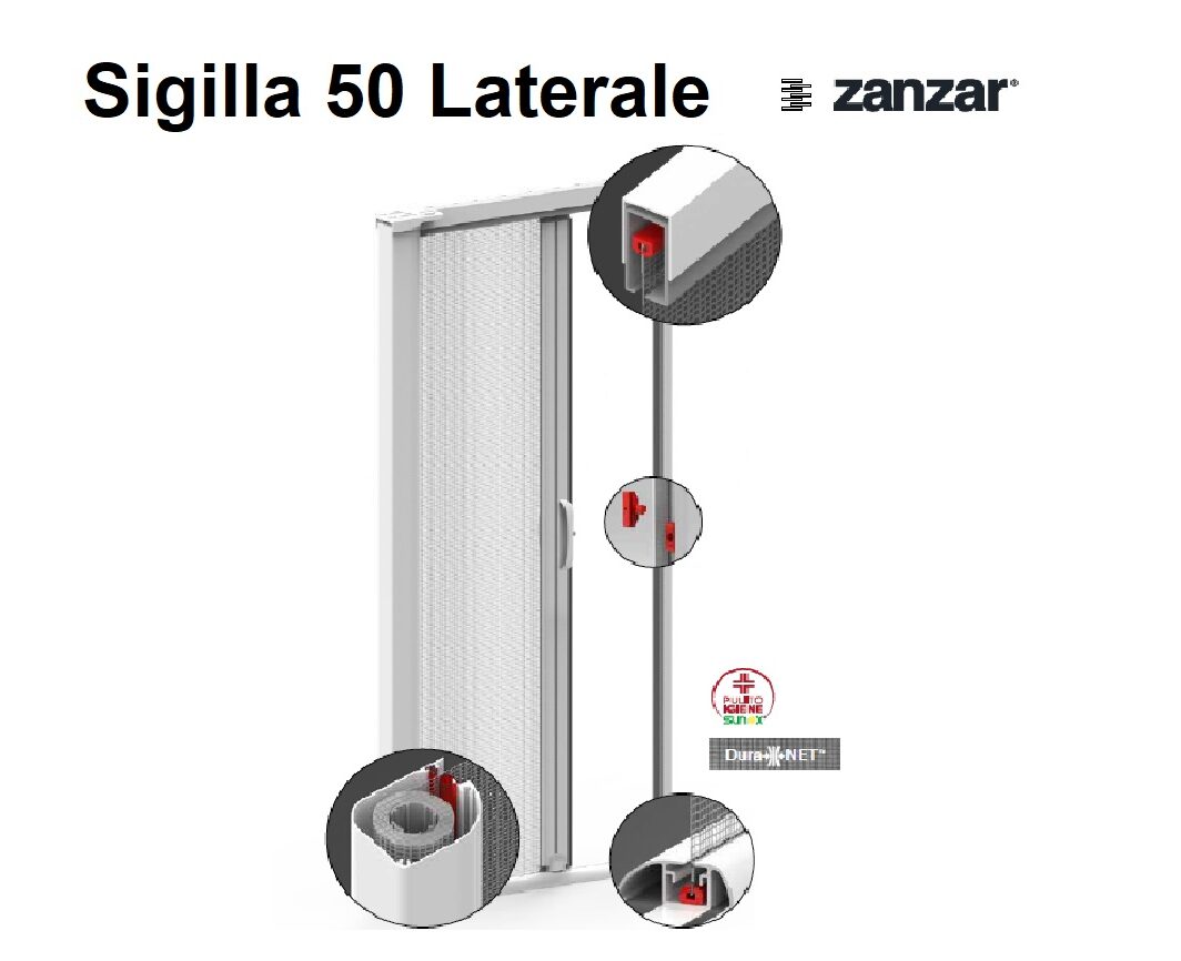 Zanzariera Sigilla 50 Laterale Zanzar Anticimice