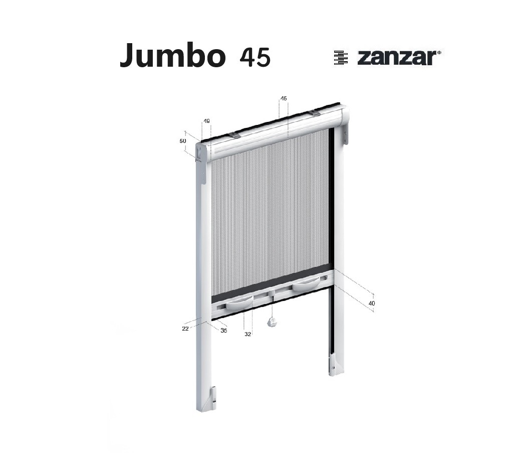 Zanzariera Jumbo 45 Avvolgente Senza Bottone Zanzar