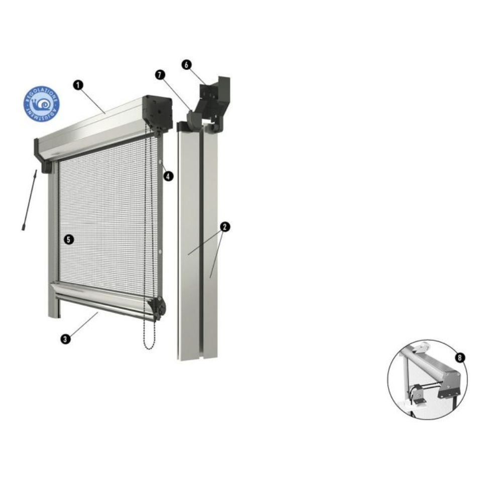 Zanzariera Palagina RV Verticale a Catena Finestra - immagine 2