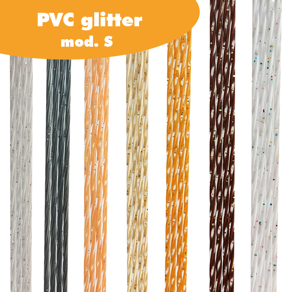 Tenda a Fili PVC Glitter Moschiera Porta Finestra
