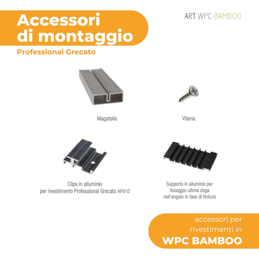Accessori di Montaggio Rivestimenti Professional Grecato WPC Bamboo00002