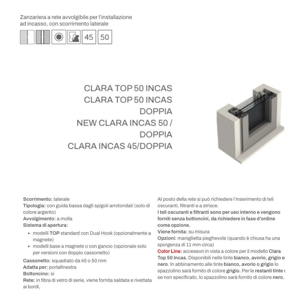 Zanzariera MV Line Clara Incas Laterale con Rete Avvolgibile00002