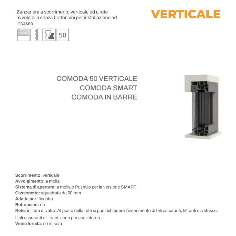 Zanzariera MV Line Comoda Verticale e Laterale con Rete Avvolgibile00002