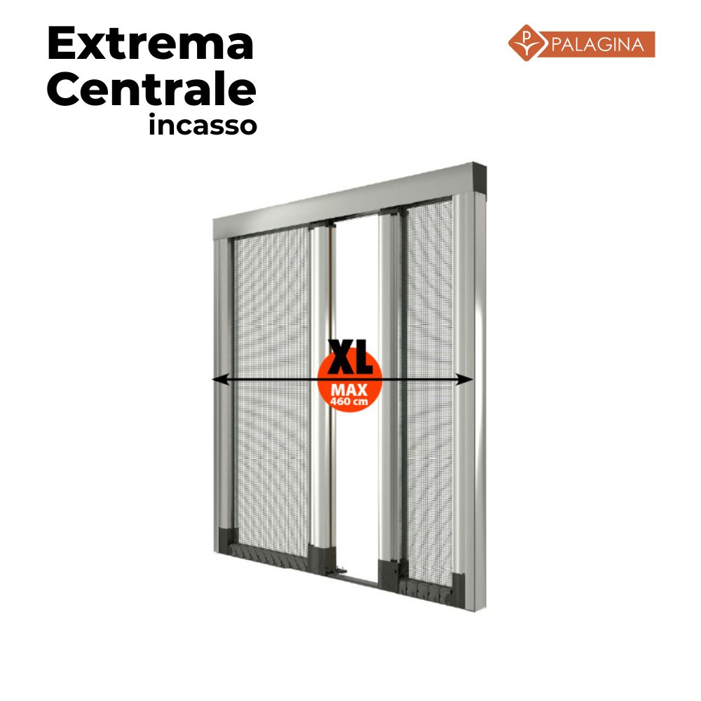 Zanzariera Palagina Extrema Centrale Incasso Cassonetto 4,6:5 cm00004